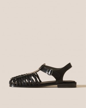 Hereu Alaro Square-toe T-bar Women's Sandals Black | NZ-86XPCWKNM