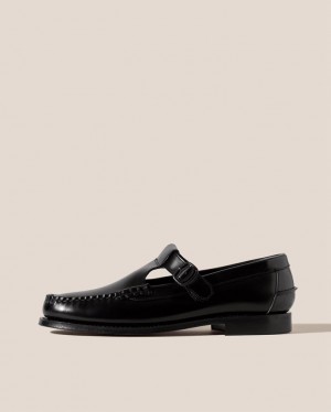 Hereu Alber T-bar Men's Loafers Black | NZ-67IPLWFTC