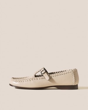 Hereu Alcover Braided Seams T-bar Men's Loafers Cream | NZ-30BYKSMUC