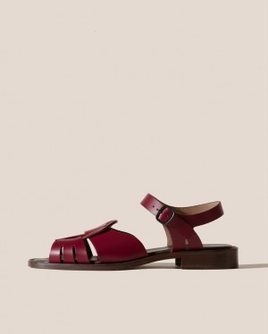 Hereu Ancora Fisherman Women's Sandals Burgundy | NZ-86LVTJKPU