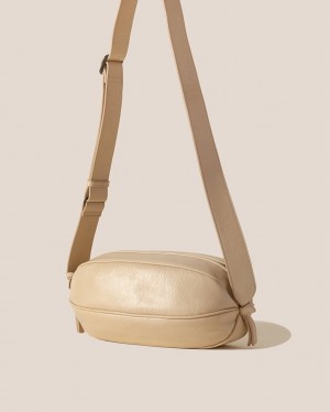 Hereu Boya L Distressed Ball-shaped Women's Crossbody Bag Beige | NZ-43EDRHPUK