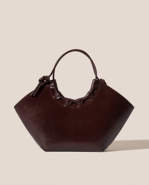 Hereu Cordell Basket Leather Women's Tote Bag Chocolate | NZ-30RJFCQIY