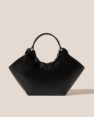 Hereu Cordell Basket Leather Women's Tote Bag Black | NZ-35PWIRZCT