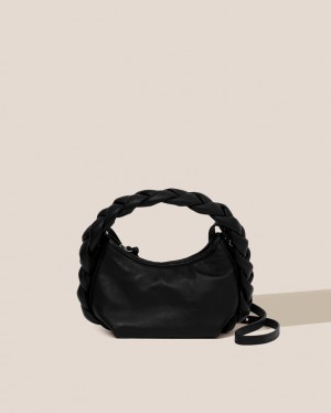 Hereu Espiga Mini Plaited Padded-detail Women's Crossbody Bag Black | NZ-51BDLIYEX