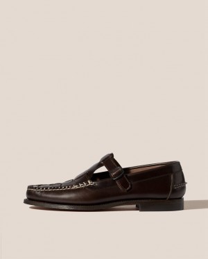 Hereu Ferriol T-bar Men's Loafers Dark Brown | NZ-02BRYSDCK