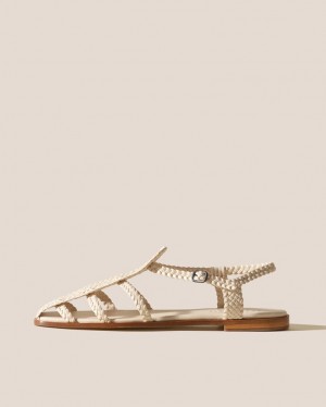 Hereu Galdana Woven Strappy Women's Sandals Light Beige | NZ-92KYJSHEC