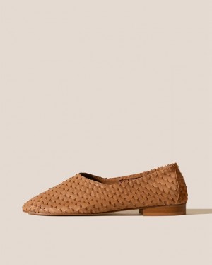 Hereu Juliol Woven High Cut Deconstructed Women's Loafers Brown | NZ-27UWOCKFZ