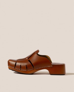 Hereu Licia Square Toe-fisherman Women's Mules Dark Brown | NZ-21ESNUQCF