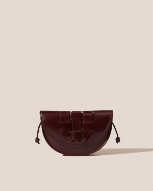 Hereu Lluna Nova Interwoven Front Detail Women's Crossbody Bag Chocolate | NZ-31QENDFIH