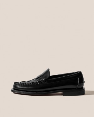 Hereu Nombela Interwoven Detail Slip-on Men's Loafers Black | NZ-76CPIGRKY