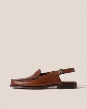 Hereu Raiguer Slingback Pebbled Men's Loafers Brown | NZ-79BCMPRLZ