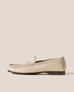 Hereu Sastre Braided Seams Pull-on Men's Loafers Cream | NZ-79BLVXMFT