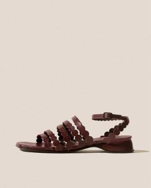 Hereu Savina Circle Detail Strappy Women's Sandals Chocolate | NZ-18BSTQMCW