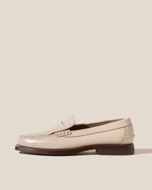 Hereu Sineu Interlaced-detail Slip-on Women's Loafers Beige | NZ-12ZBGTYMA