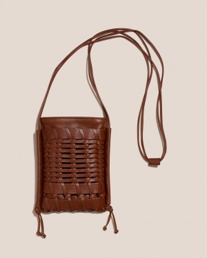 Hereu Trena Mini Flat Square Women's Crossbody Bag Dark Brown | NZ-74SPNFAIX