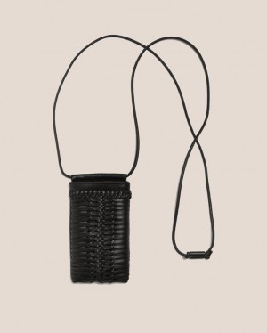 Hereu Trena Woven Women's Phone Bag Black | NZ-91RTJUMXS