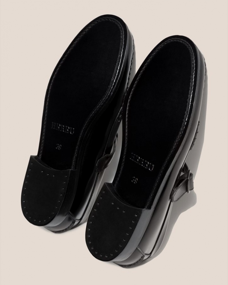 Hereu Alber T-bar Men's Loafers Black | NZ-67IPLWFTC