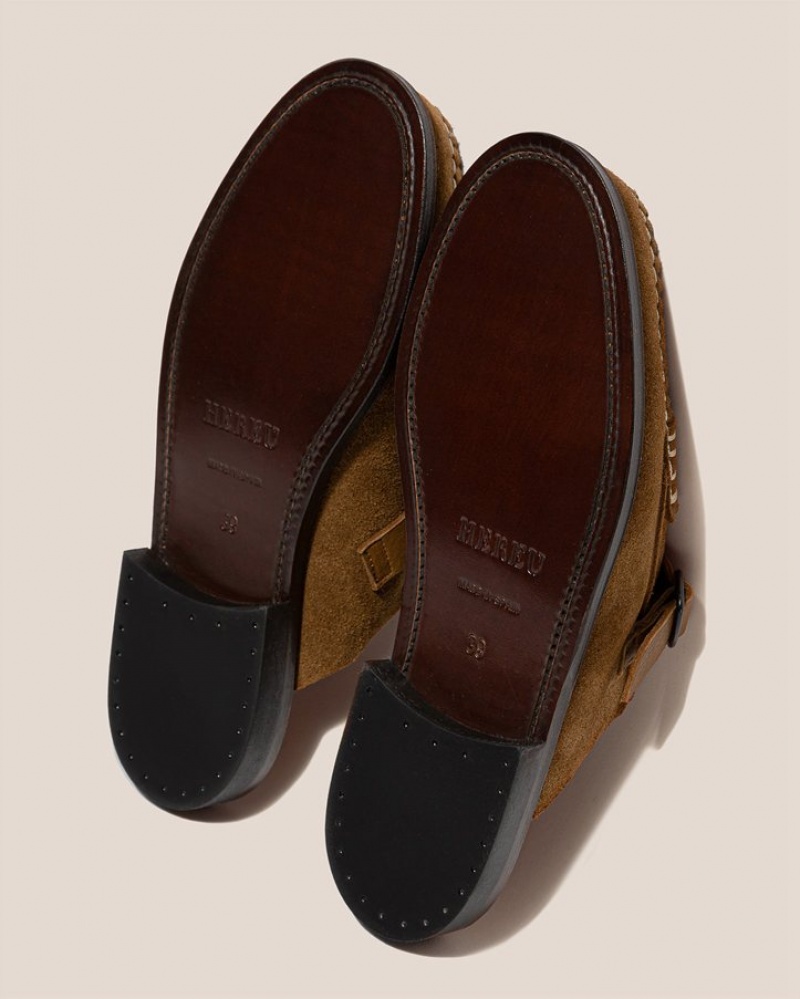 Hereu Barraca Buckle-strap Men's Mules Brown | NZ-96XGRLDNW