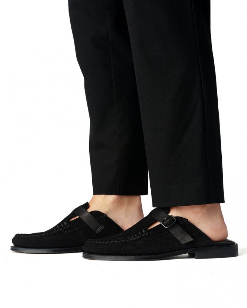 Hereu Barraca Buckle-strap Mule Women's Loafers Black | NZ-06EGDSOKP