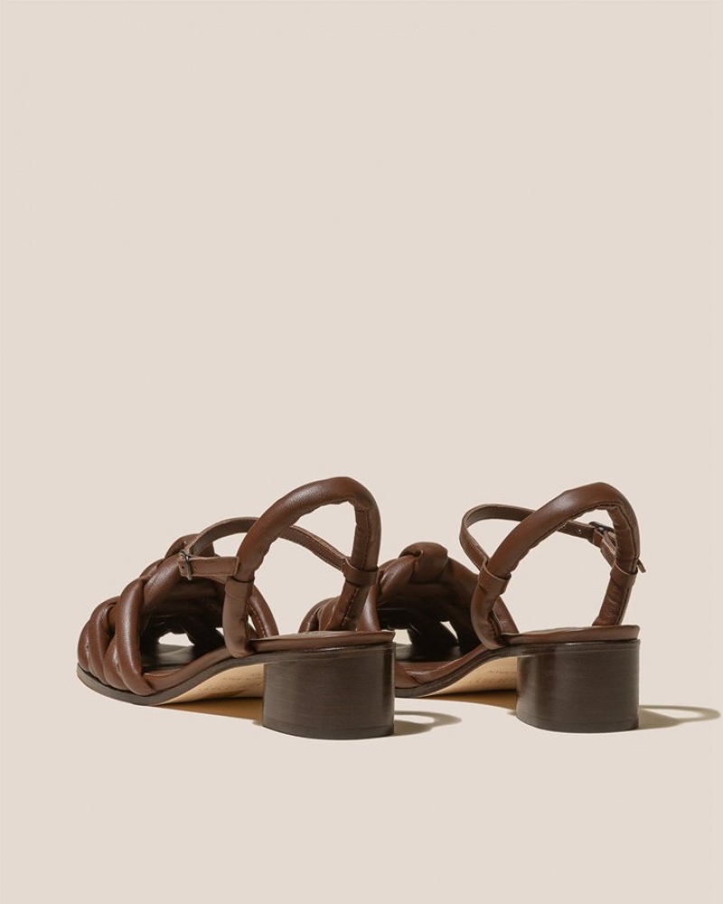 Hereu Cabersa Heeled Padded Fisherman Women's Sandals Chocolate | NZ-02UXJDBCT