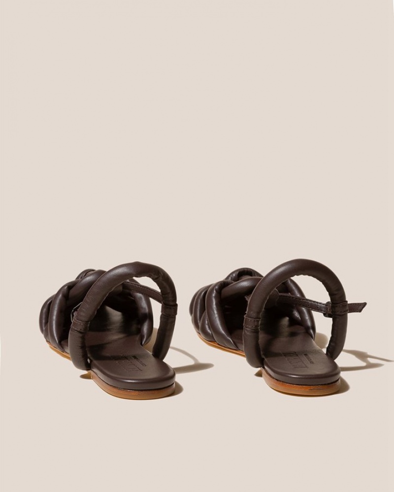 Hereu Cabersa Padded Fisherman Women's Sandals Dark Brown | NZ-35XETGVUB