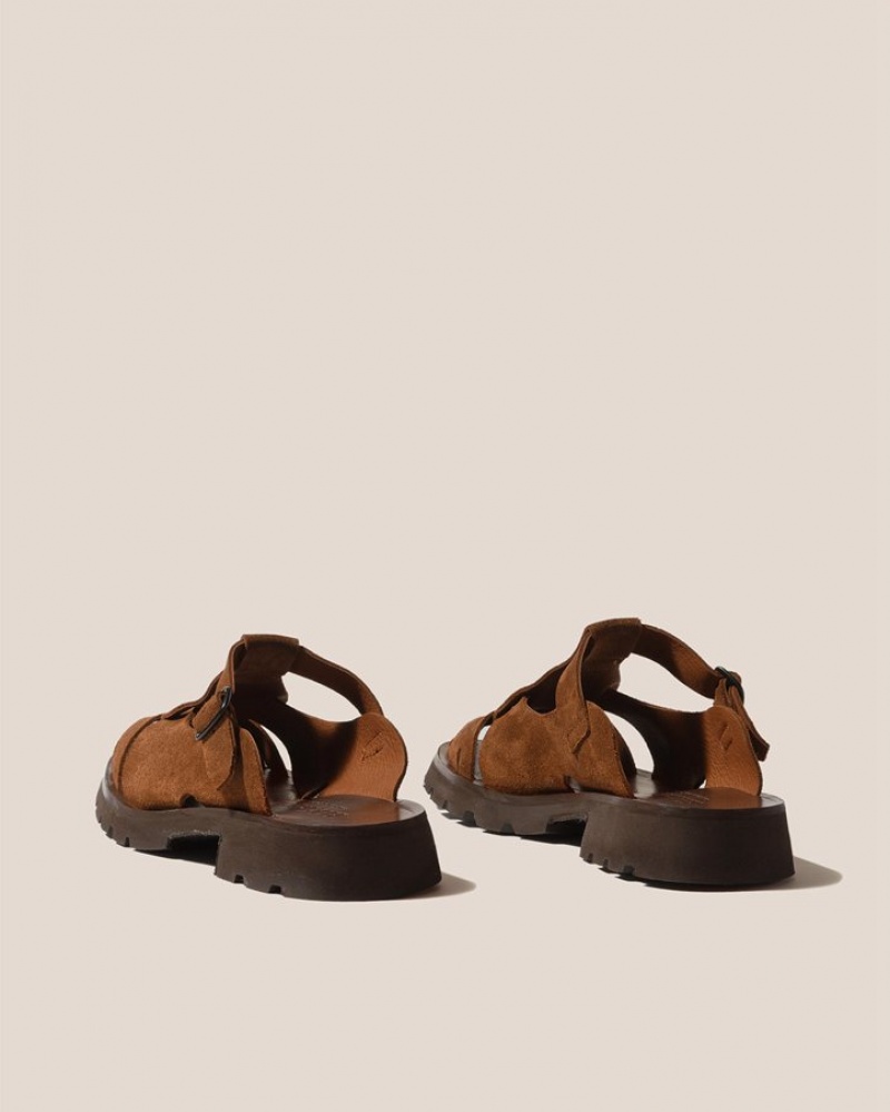 Hereu Canya Sport Fisherman Women's Mules Dark Brown | NZ-32TEWJVUX