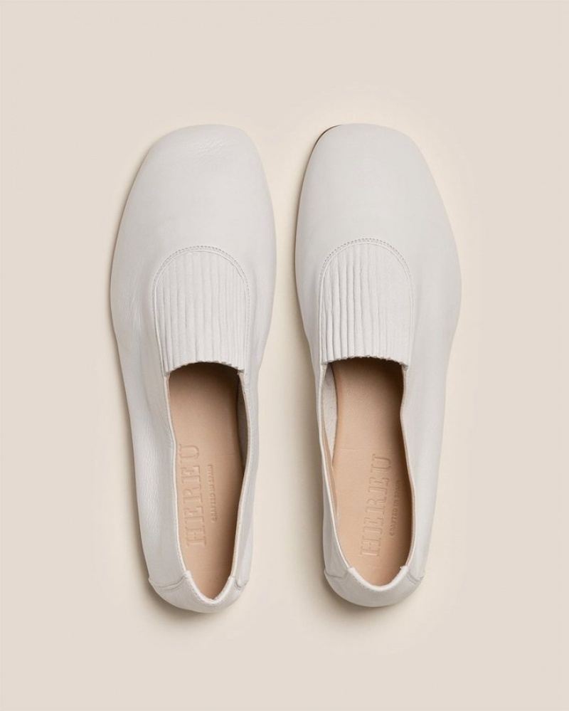 Hereu Caoma Elasticated Women's Slip On Shoes White | NZ-06RICGSDY