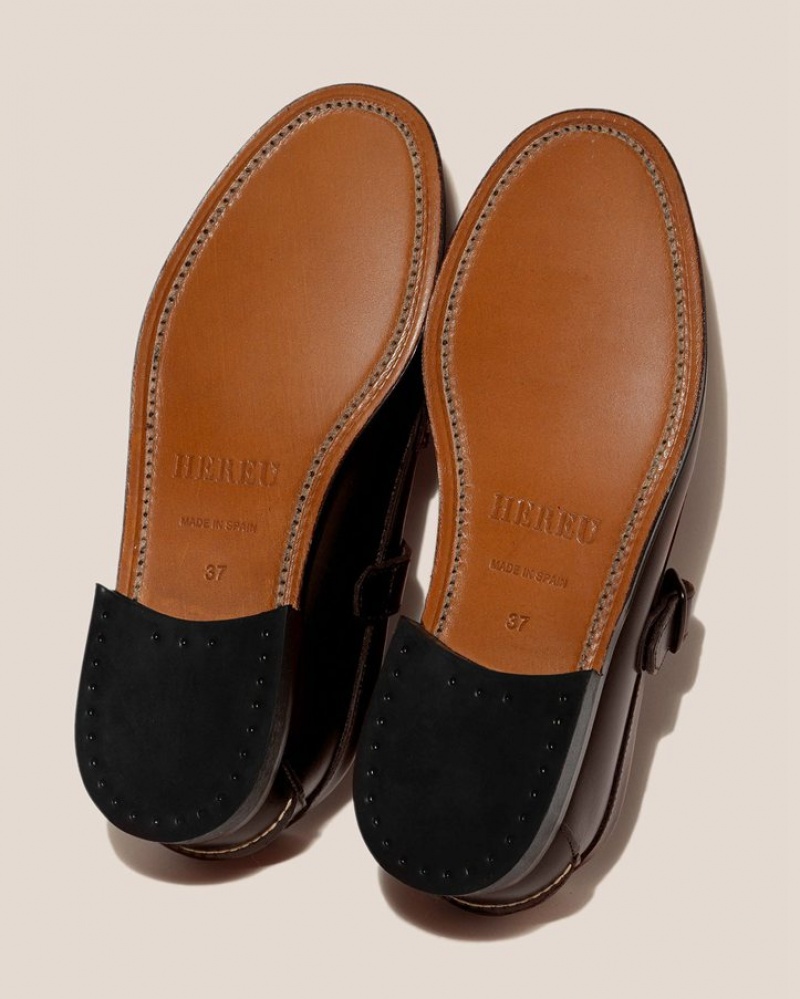 Hereu Ferriol T-bar Men's Loafers Dark Brown | NZ-02BRYSDCK