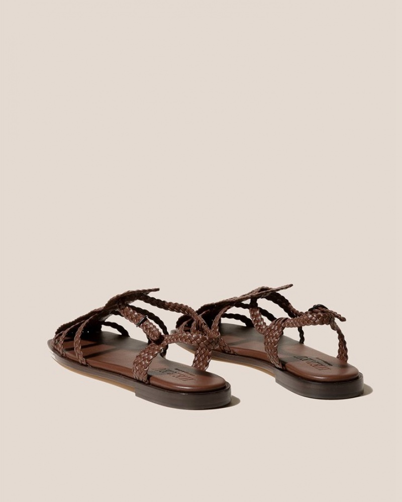 Hereu Galdana Woven Strappy Women's Sandals Chocolate | NZ-29CQESJRL