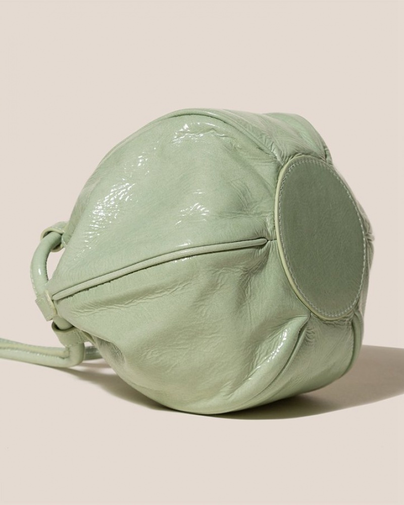 Hereu Globul Mini Crinkled Glossy Balloon-shaped Women's Crossbody Bag Mint | NZ-92FTAJGND