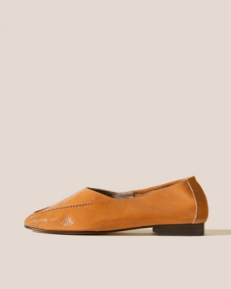 Hereu Juliol Crinkled Glossy High Cut Deconstructed Women's Loafers Orange | NZ-95TULIWCV