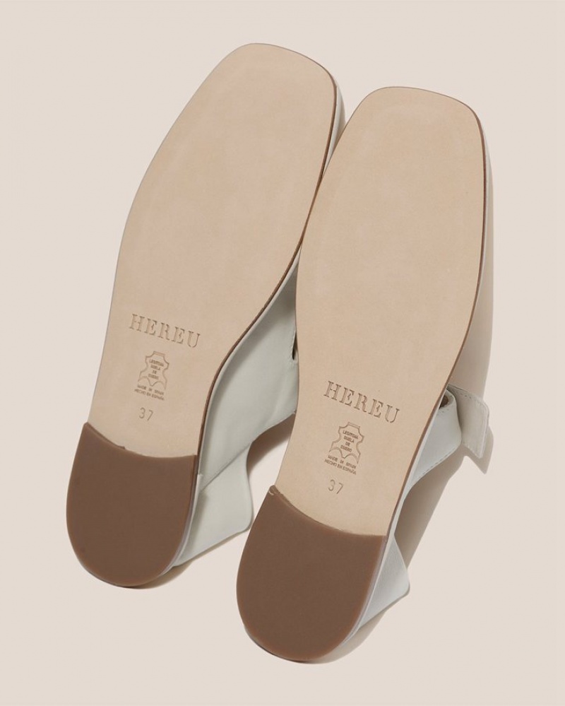 Hereu Llasada Front-knot Women's Flats Cream | NZ-76EHOAINY