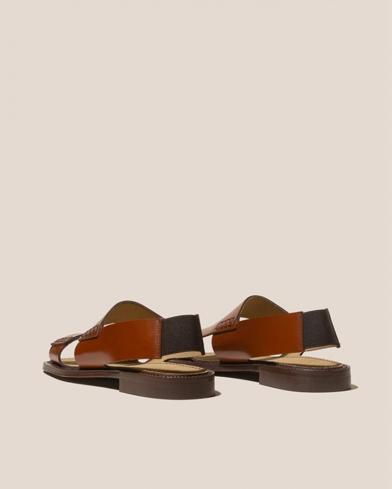 Hereu Llaut Square Slingback Men's Sandals Brown | NZ-67HEXGRQV