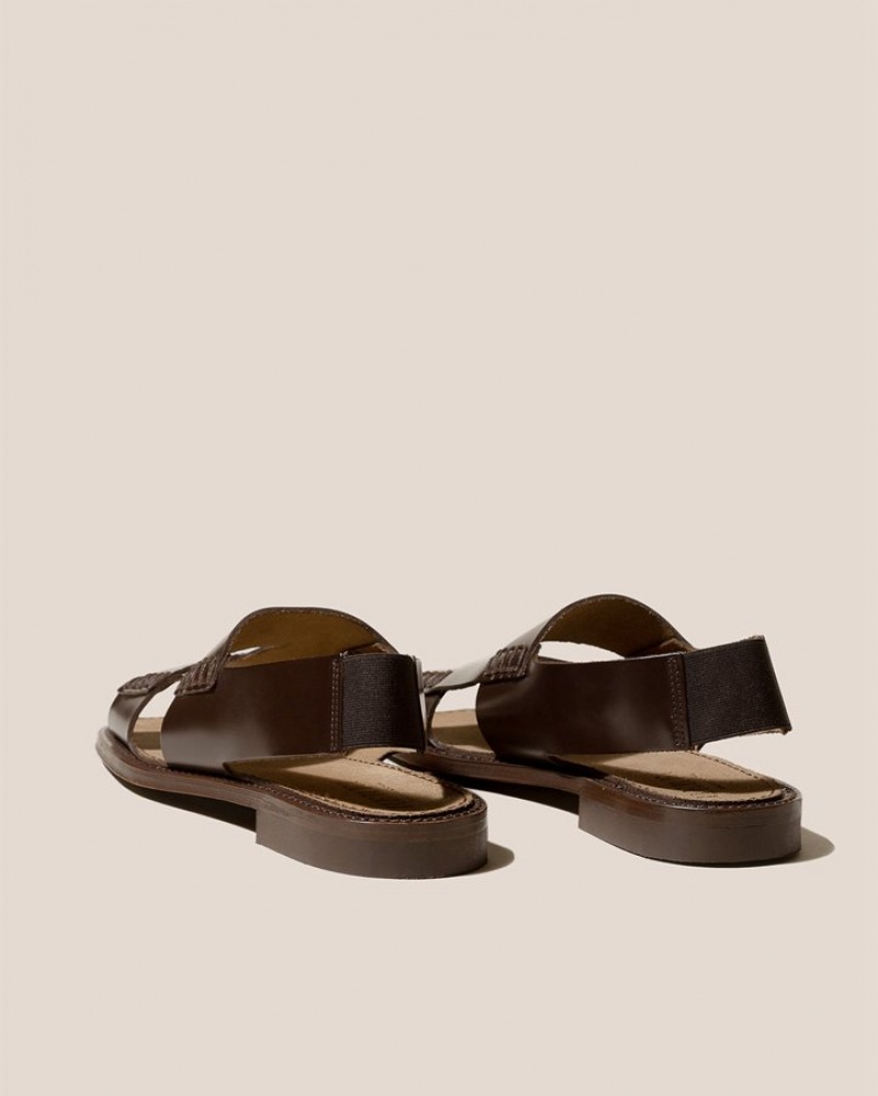 Hereu Llaut Square Slingback Men's Sandals Dark Brown | NZ-73OBARCQE