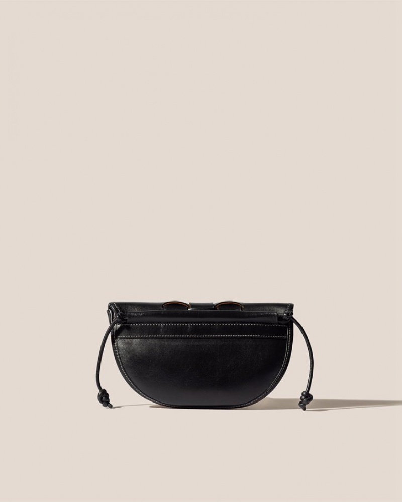 Hereu Lluna Interwoven Front Detail Women's Crossbody Bag Black | NZ-65UCFTJNK