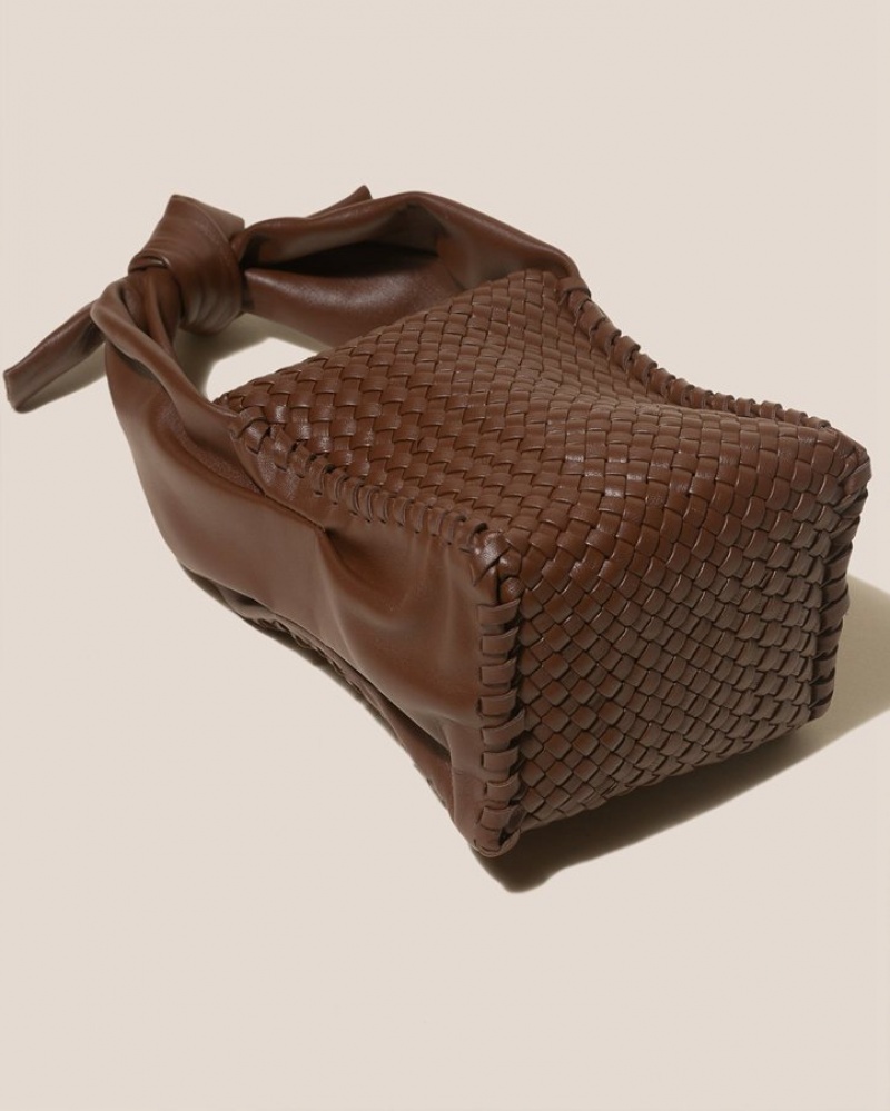 Hereu Molta Handwoven Mini Box Women's Shoulder Bag Chocolate | NZ-67QWMIGNA