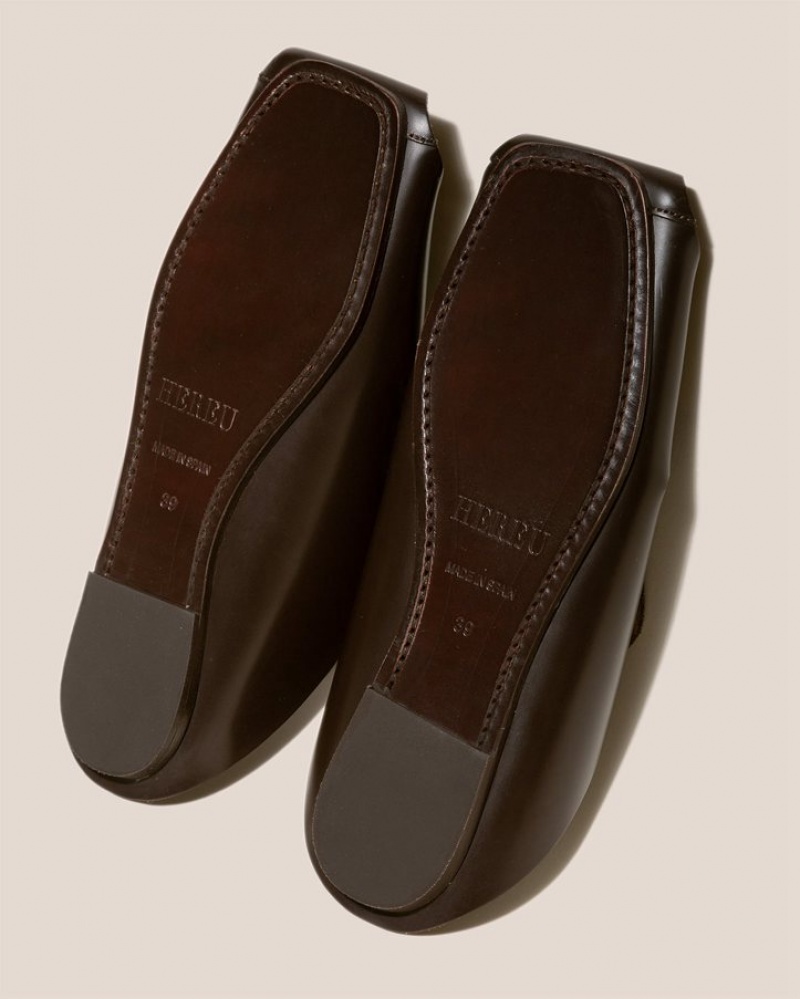 Hereu Muntana Flat Fisherman Men's Mules Dark Brown | NZ-45QLHXEFA