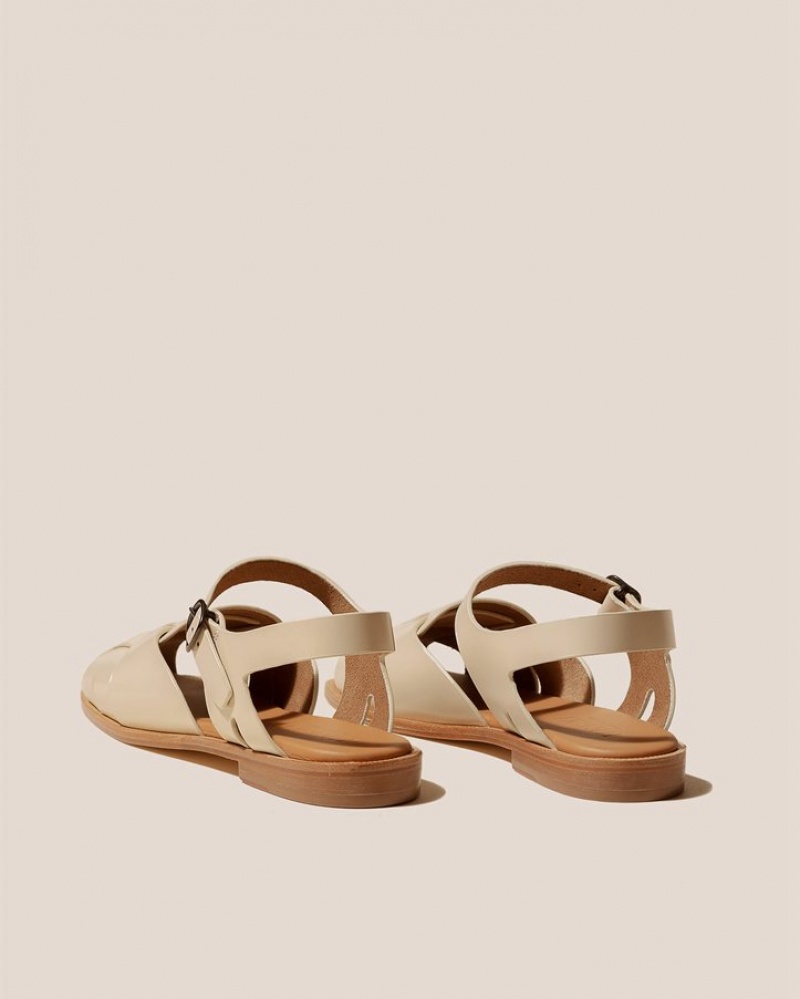 Hereu Pedra Squared Closed-toe Fisherman Women's Sandals Beige | NZ-48DKEVUPO