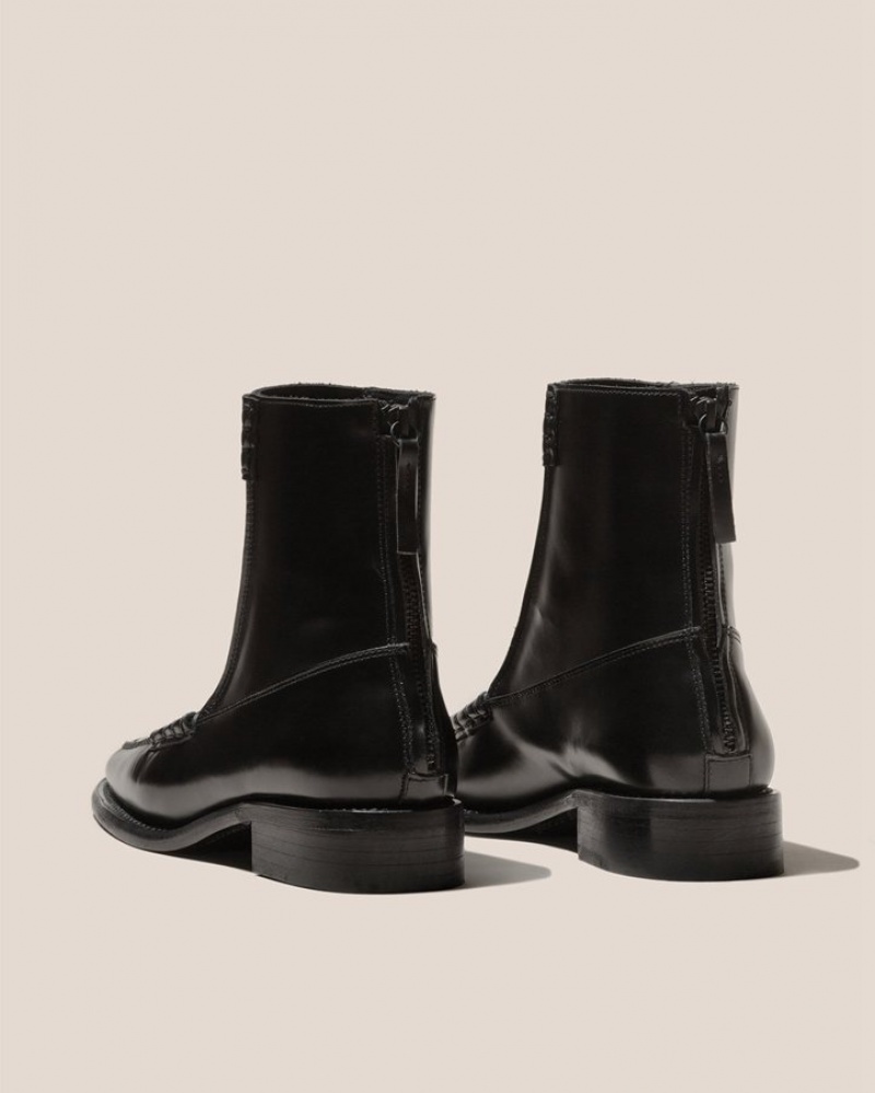 Hereu Quadra Square-toe Back Zip Women's Boots Black | NZ-25SGDRCYB