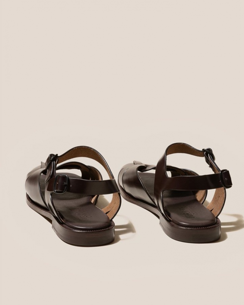 Hereu Roca Square-toe Fisherman Men's Sandals Dark Brown | NZ-53NAWCJOI