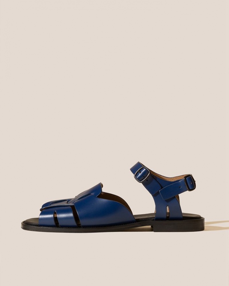 Hereu Roca Square-toe Fisherman Women's Sandals Dark Blue | NZ-35TBZAUYE