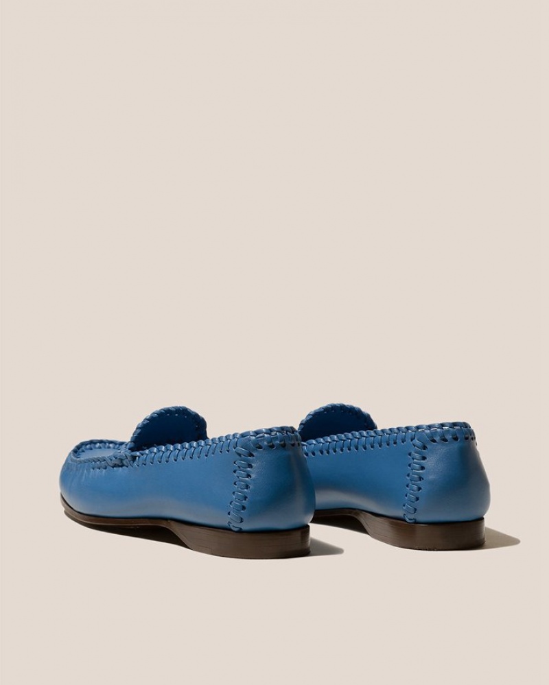 Hereu Sastre Braided Seams Pull-on Women's Loafers Blue | NZ-32INEAUTD