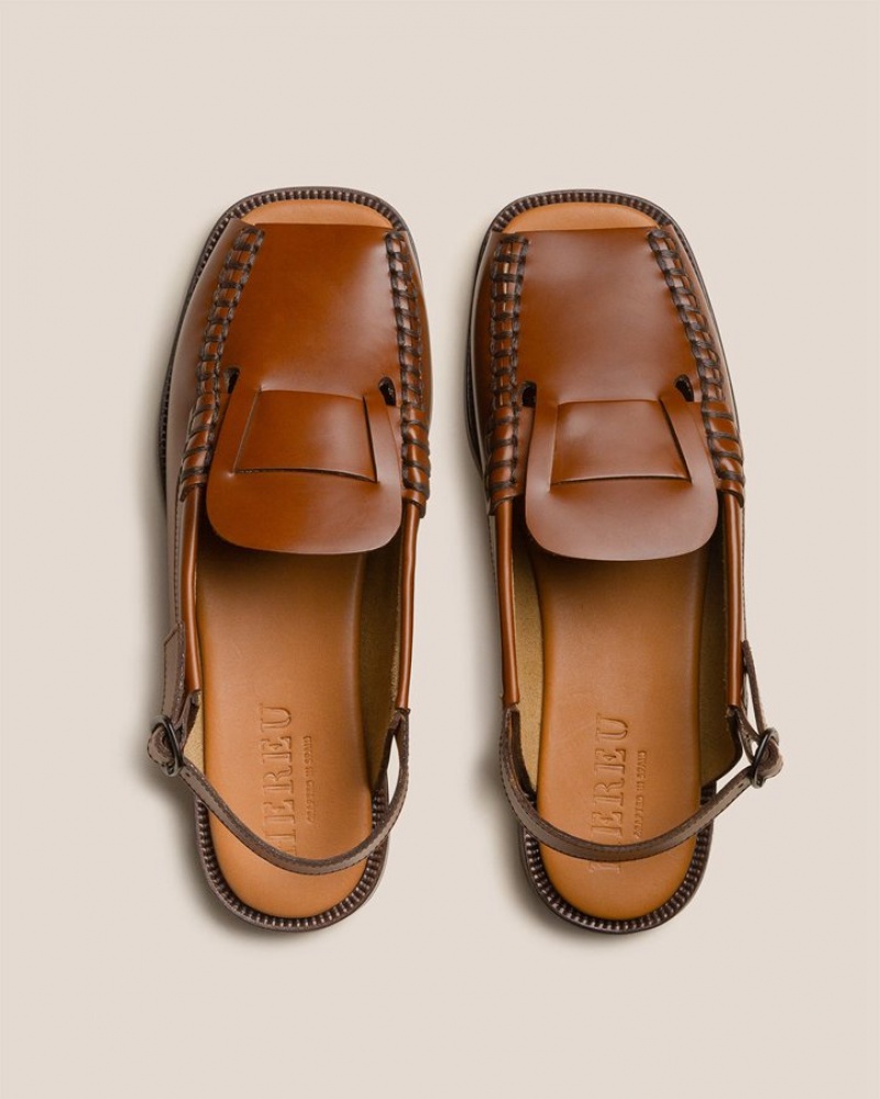 Hereu Sineu Open-toe Slingback Men's Sandals Brown | NZ-49QWSOABG