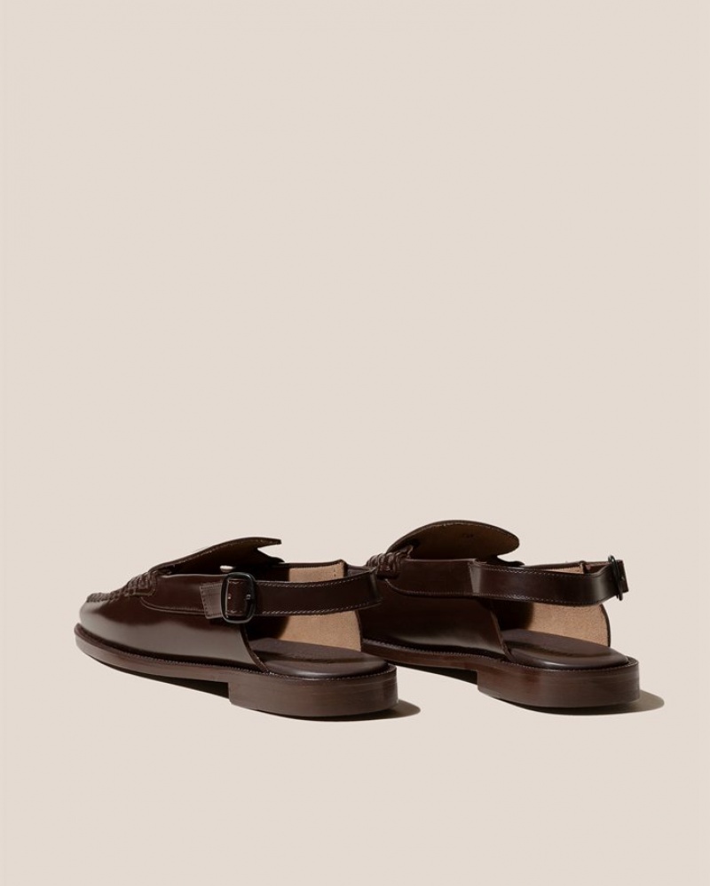 Hereu Sineu Open-toe Slingback Women's Sandals Dark Brown | NZ-91LIPRHUT