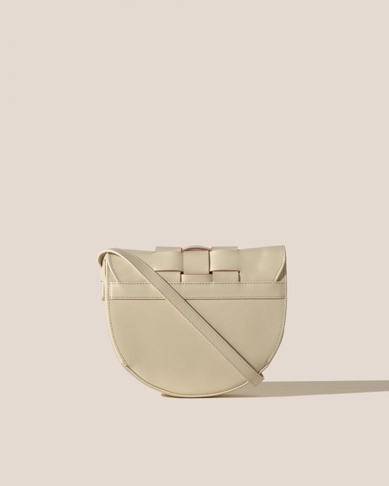 Hereu Sinia Satchel Interwoven Front Detail Women's Crossbody Bag Cream | NZ-24ITHDUVY