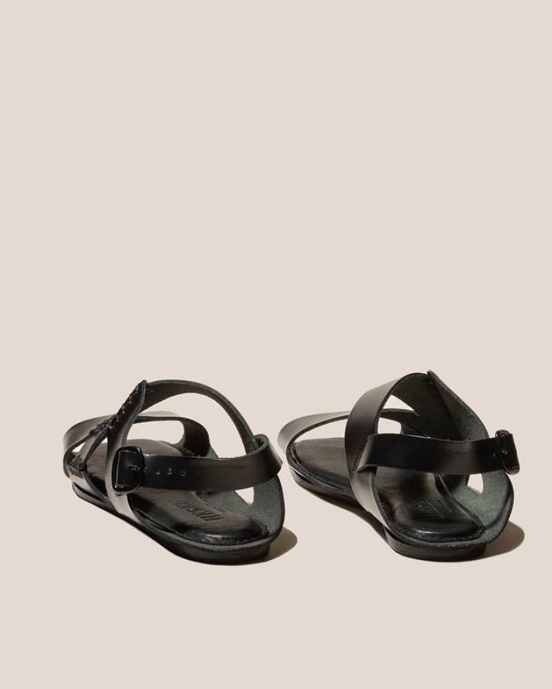 Hereu Suset Flat Asymmetrical Women's Sandals Black | NZ-68UMPCTXY