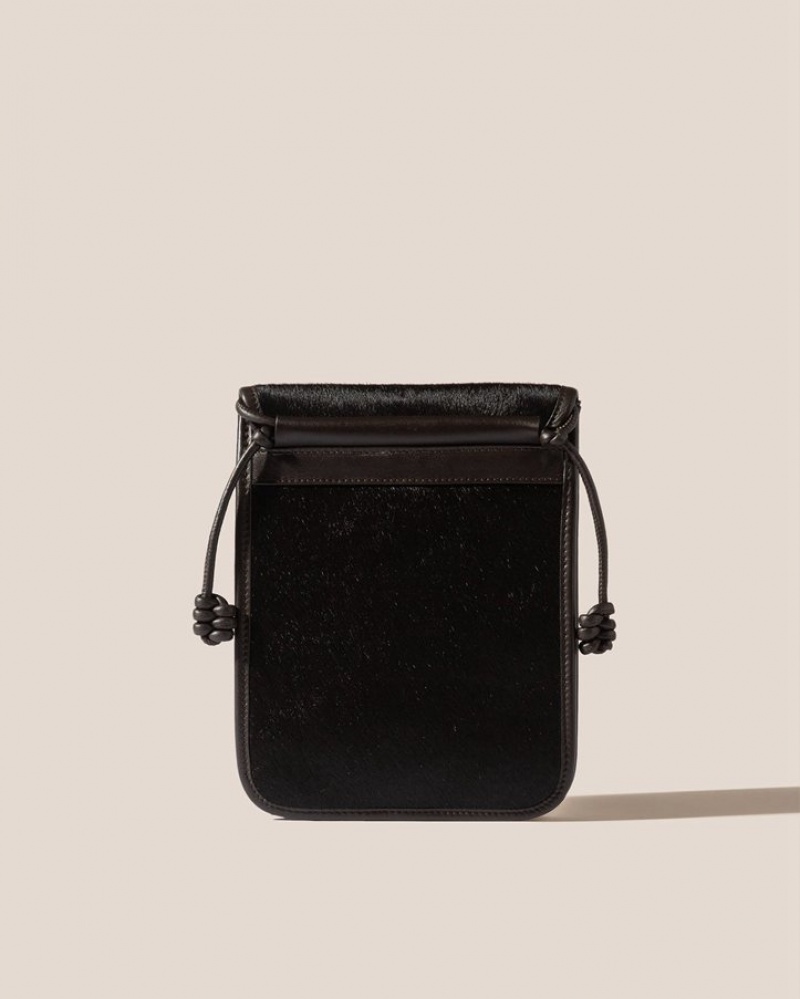 Hereu Terra Calf Hair Square-flat Men's Crossbody Bag Black | NZ-84KHZMABG