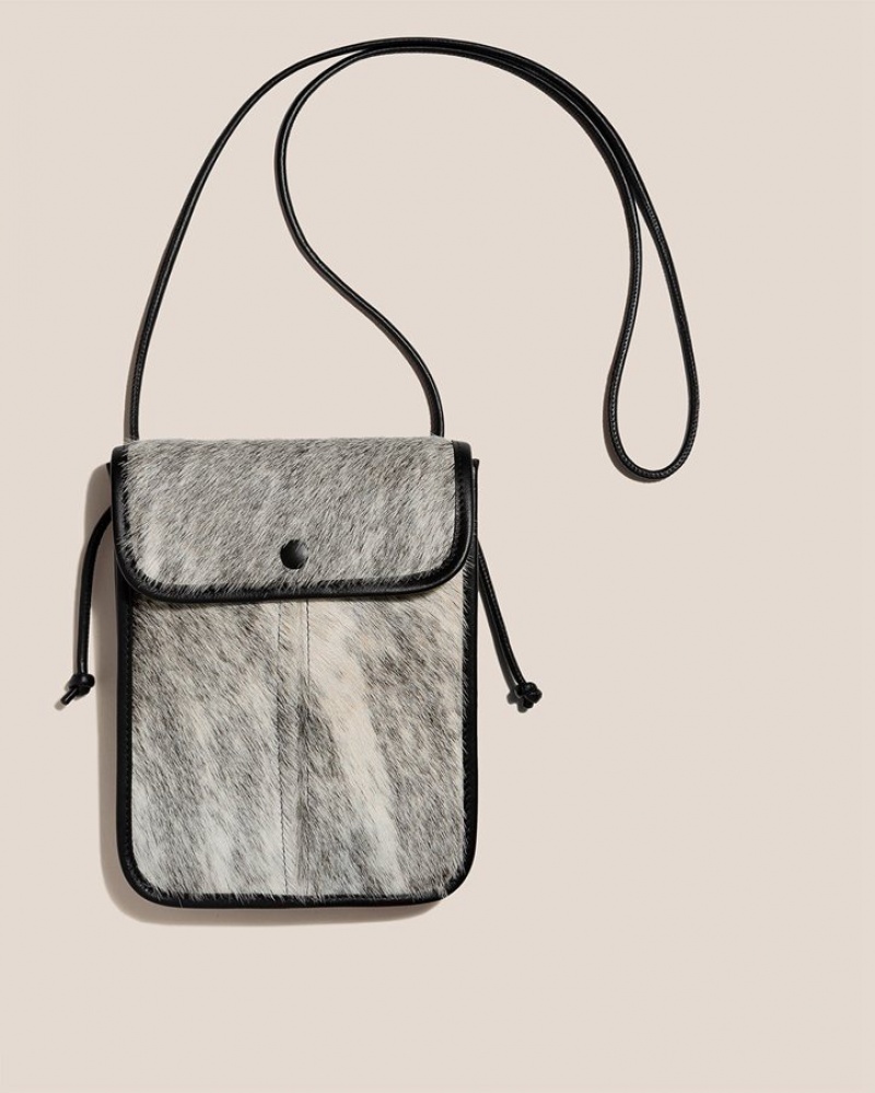 Hereu Terra Calf Hair Square-flat Men's Crossbody Bag Grey / Black | NZ-35RBTZNAU