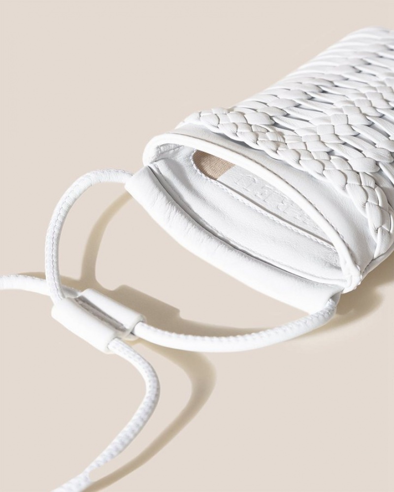 Hereu Trena Woven Men's Phone Bag White | NZ-80WIQLKYE