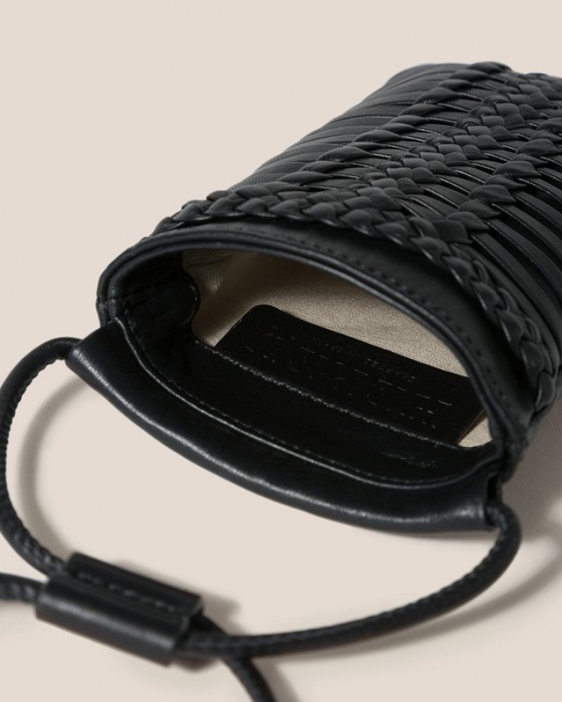 Hereu Trena Woven Women's Phone Bag Black | NZ-91RTJUMXS